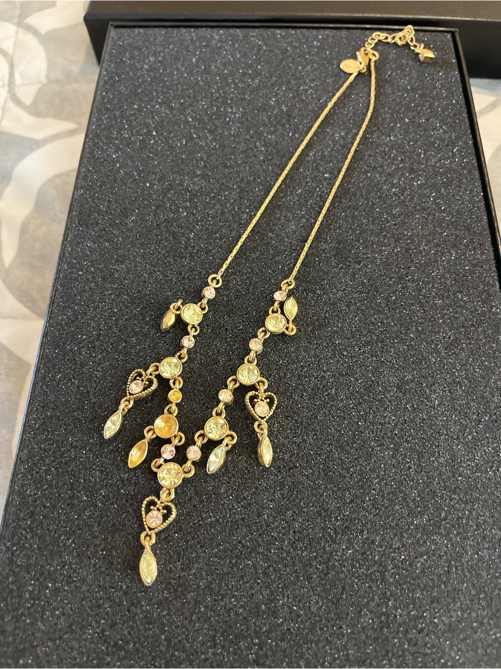 Park Lane Gold-Tone Drop Crystal Necklace - Elegant Women's Jewelry
